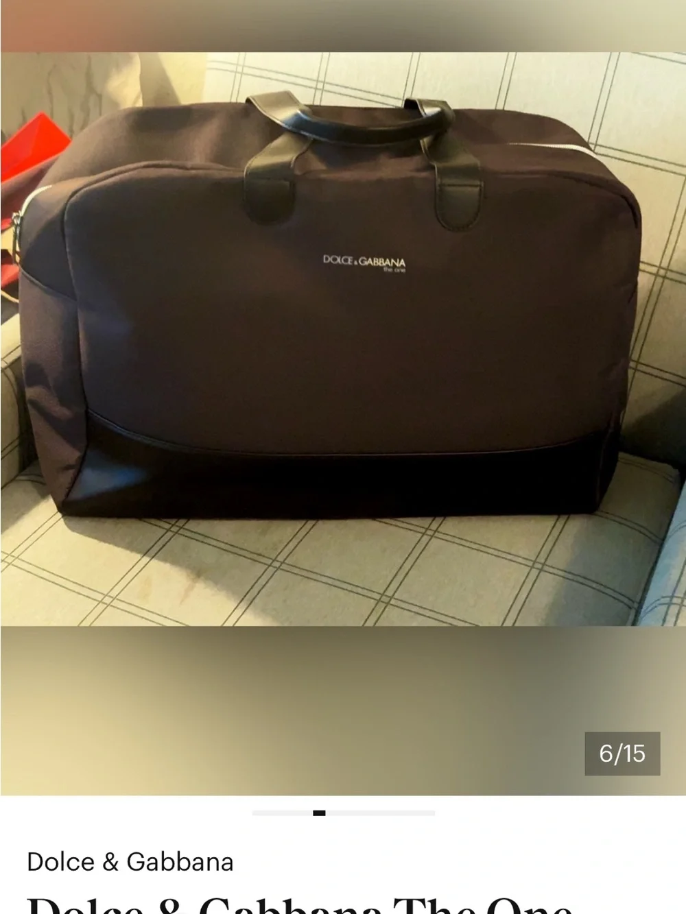 Dolce & Gabbana The One. Chocolate Brown Men’s Duffel with Leather Trim